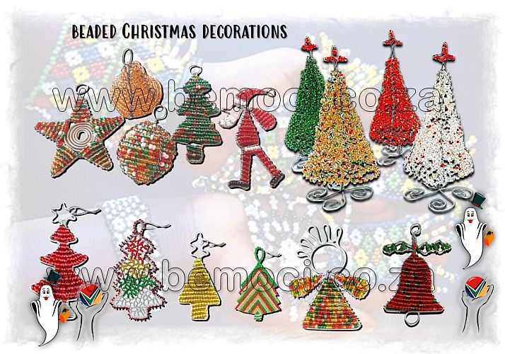 Beaded Christmas Xmas Decorations