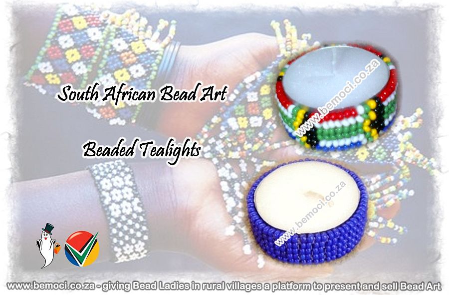 Beaded Tealight Candle Covers