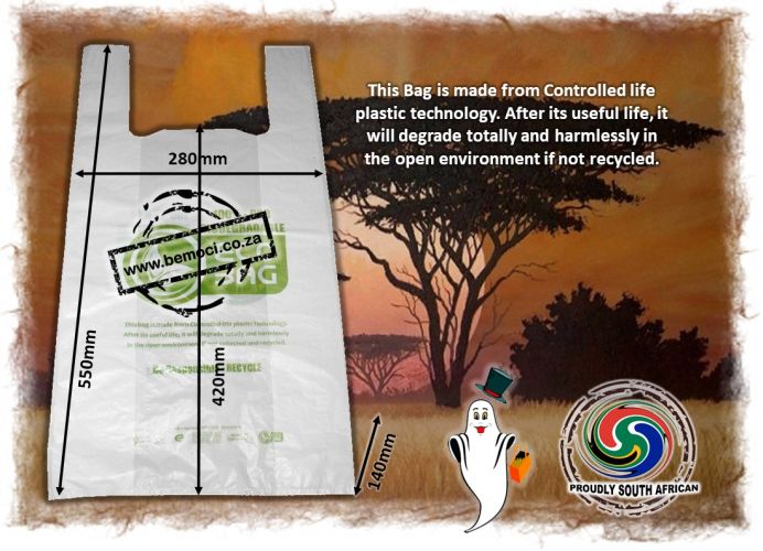 Oxo Biodegradable Shopping Bags, Dimensions.