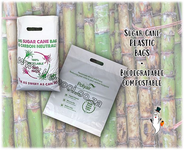 Sugar Cane Plastic Bags Shopping Carrier Bags