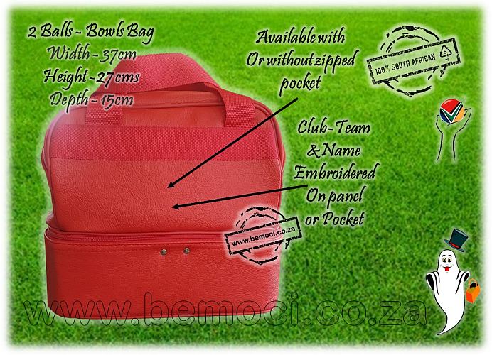 2 Ball Bowls Lawn Bowling Bags customized and personalized to your speifications