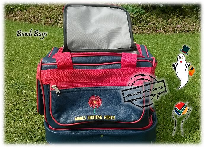 Bowls Bags, Lawn Bowling Bags Navy with Red Trimmings