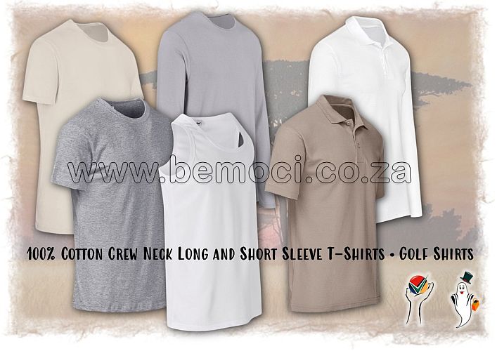 100% Cotton T-Shirts & Golf Shirts Polo Shirts and Vests