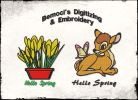 Hello Spring Embroidered
