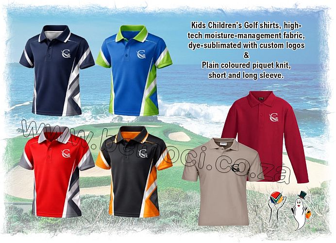Children’s Golf Shirts | Kids’ Cotton & Poly-Cotton | Hi-Tech Moisture Management | Dye-Sublimated Golf Shirts