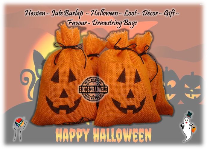 Hessian Jute Burlap, Halloween Bags, Drawstring Bags