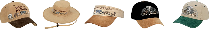 South Africa Motiv Embroidered Souvenir Caps and Hats and Sunvisors
