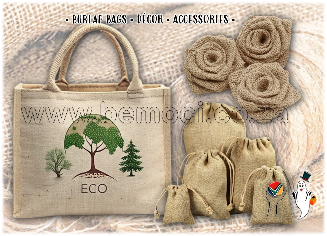 Hessian Jute Burlap Drawstring Bags, Gift Bags, Flowers, Plant Pot Wraps, Pot Covers