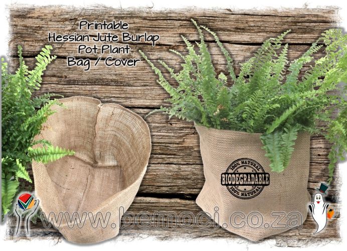 Hessian Jute Burlap Pot Plant Bags, Flower Pot Covers, Plant Pot Covers