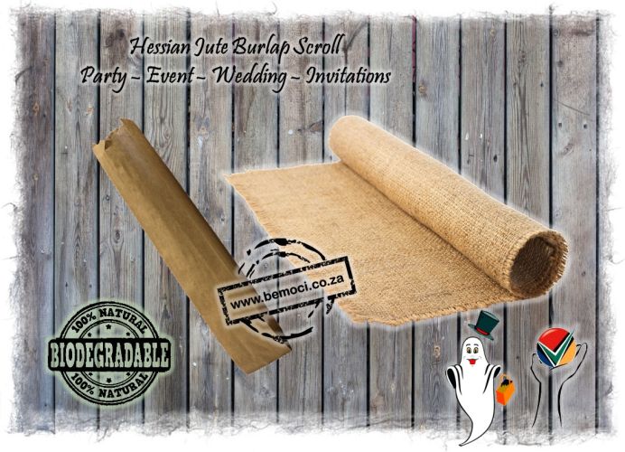 Hessian Jute Burlap Scroll, Invitation Scroll, Certificate Scroll