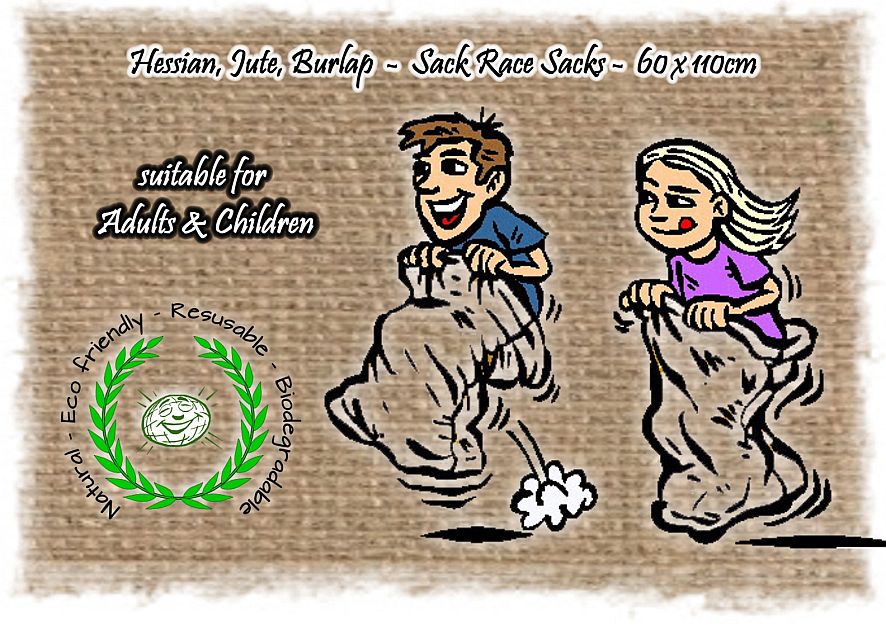 Hessian Burlap Jute Sack Racing Race Jump Bags/Sacks