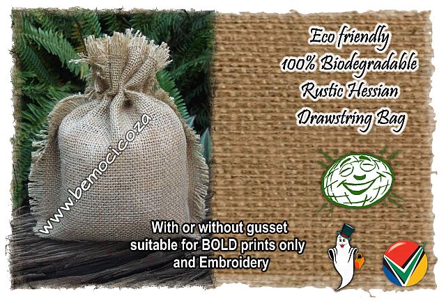 Hessian Jute Burlap Drawstring Bags, Rustic Gift