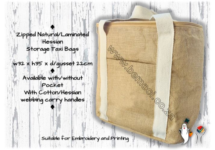 Hessian Jute Burlap Bags, Delivery Storage Laundry bags with zip