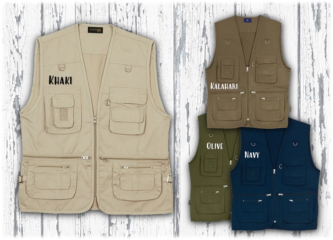 Sleveless, Fishing, 4x4, Bush, Safari, Utility Jackets, Cotton Waistcoats
