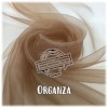 Organza fabric swatch.