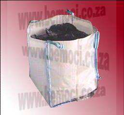 Bulk Bags, 4 Point Center Lift, open top, closed bottom, Woven Polypropylene.