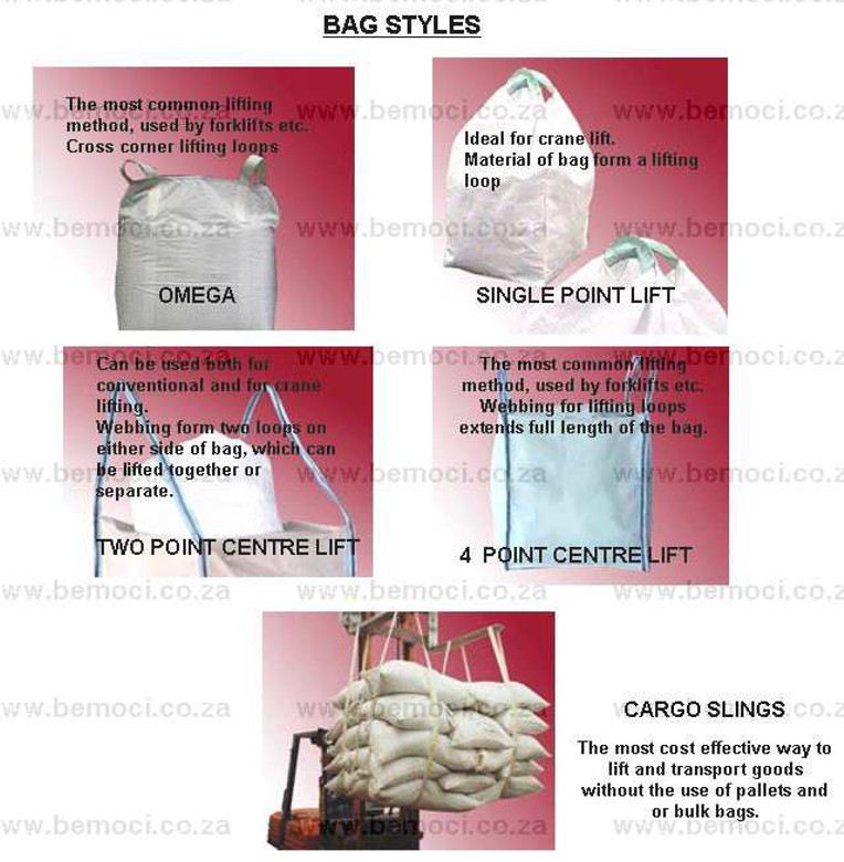 Bulk Bags, Styles, Woven Polypropylene.