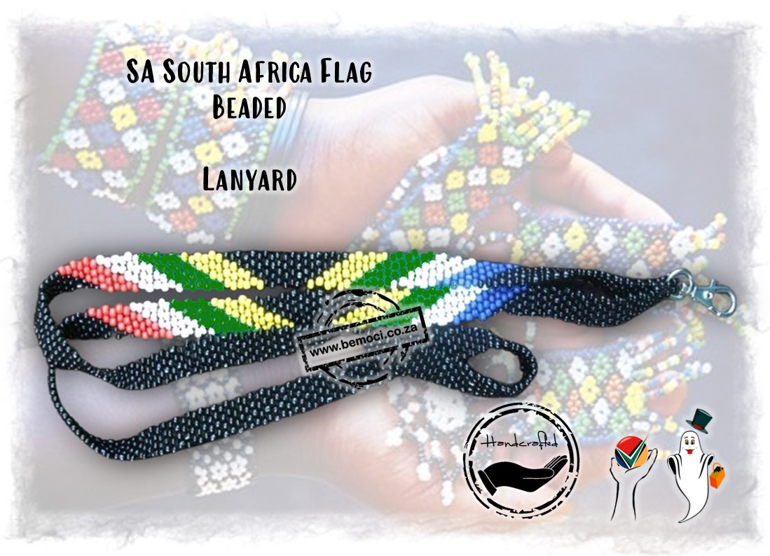 Beaded South African Flag Lanyards Sunglasses Chains