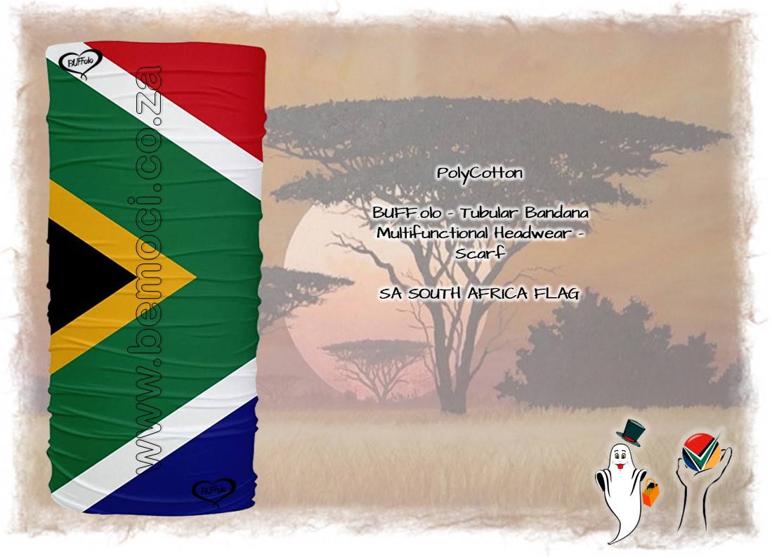 South African Flag...Heritage Day...BUFF.olos..Bandanas...tubular Multifunctional Headwear