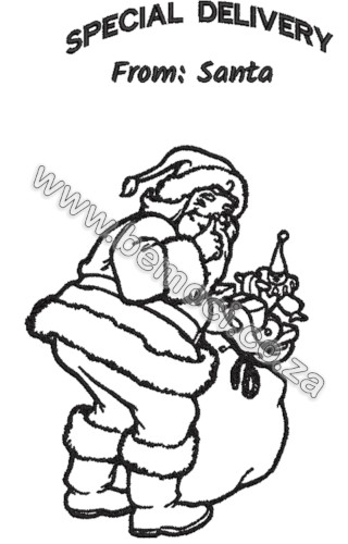 Santa Bag Embroidery Design, 1. Santa Bag Embroidery Design, 1.