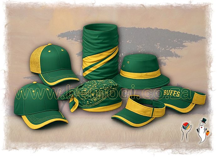 Green and Gold Headwwear, Caps, Sun Visors, Sun Hats and  Buffs 