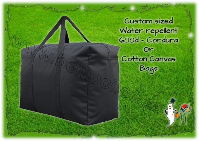 600d Poly Canvas Bag with carry handles and top zipper