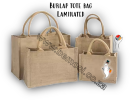 Burlap Tote Bags, Laminated. Burlap Tote Bags, Laminated.