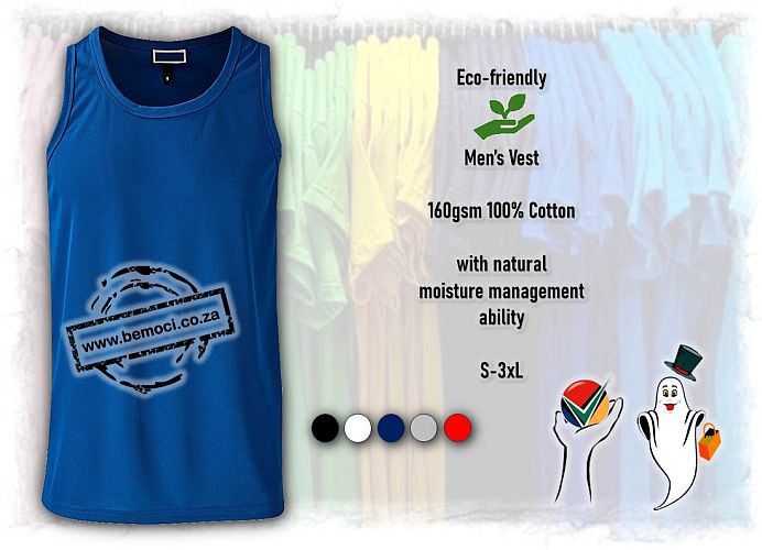 Mens Vests, 160gsm Cotton