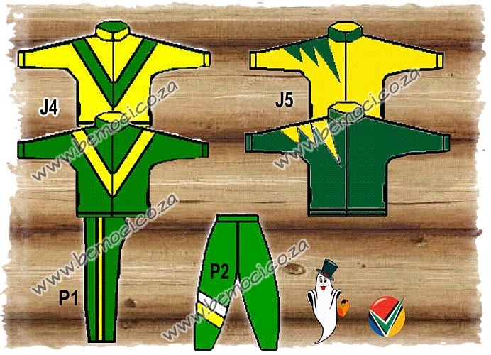 Green and Gold Tracksuits